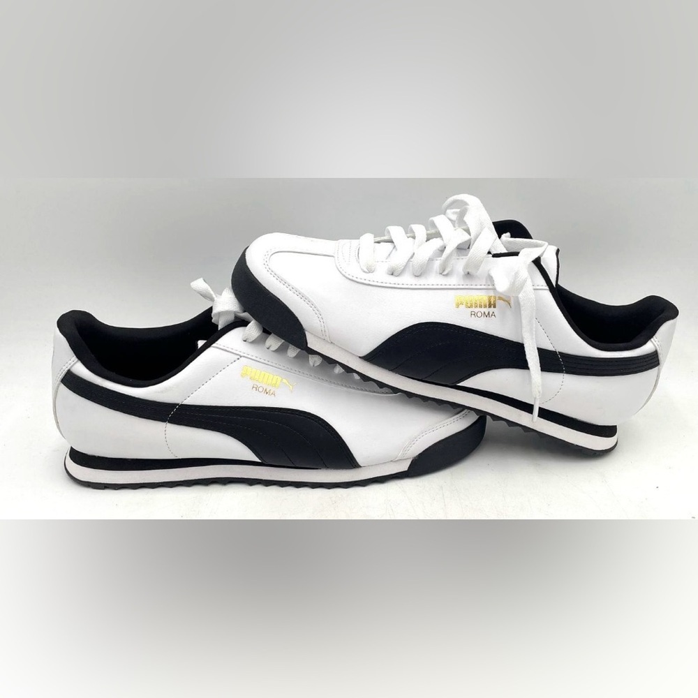Puma Roma Basic Black & White Sneakers - Picture 4 of 6
